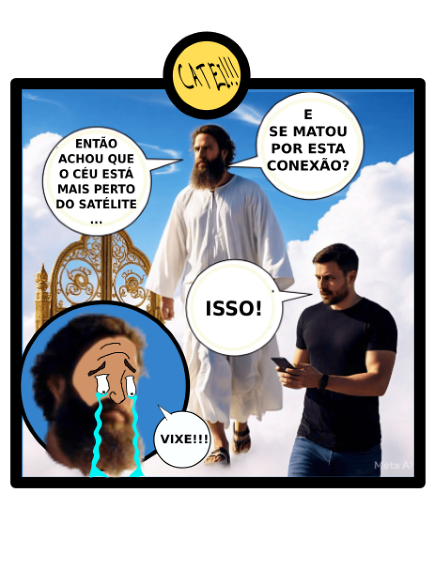 no céu
