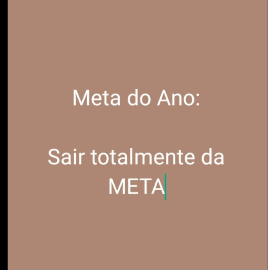 A meta do ano
